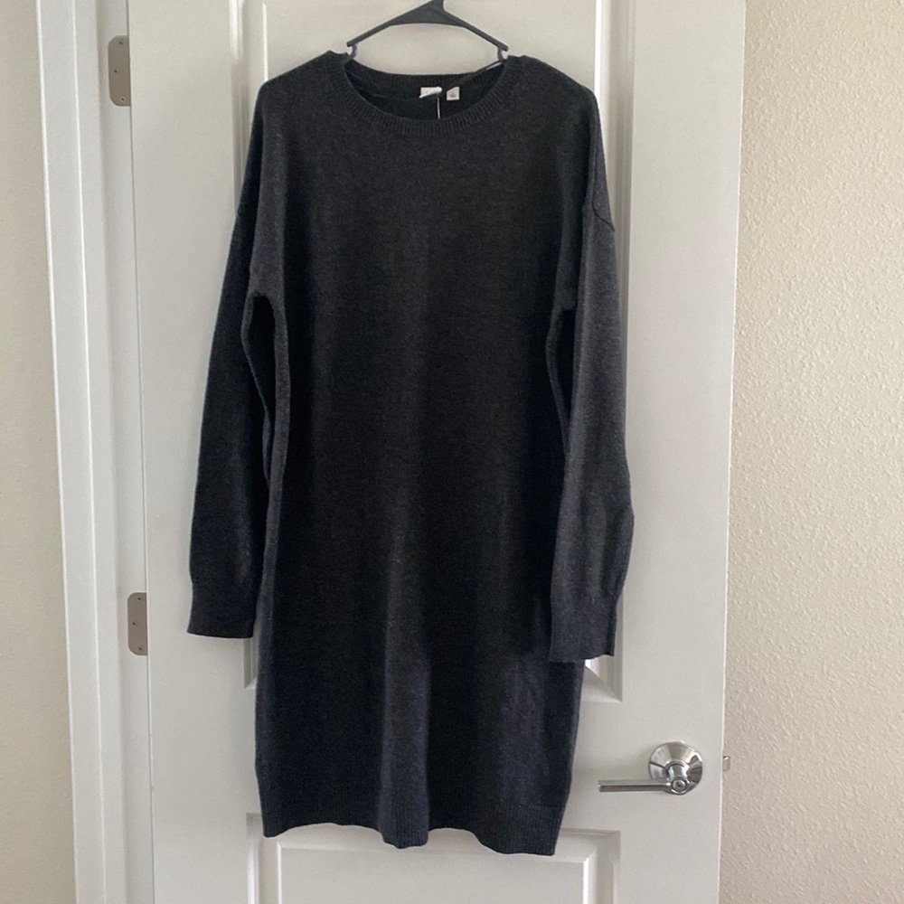 🔥NWT🔥 Charcoal Grey Shift Sweater Dress size L